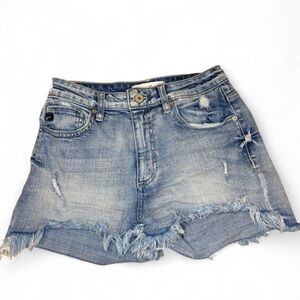 KanCan Distressed Blue Jean Shorts
